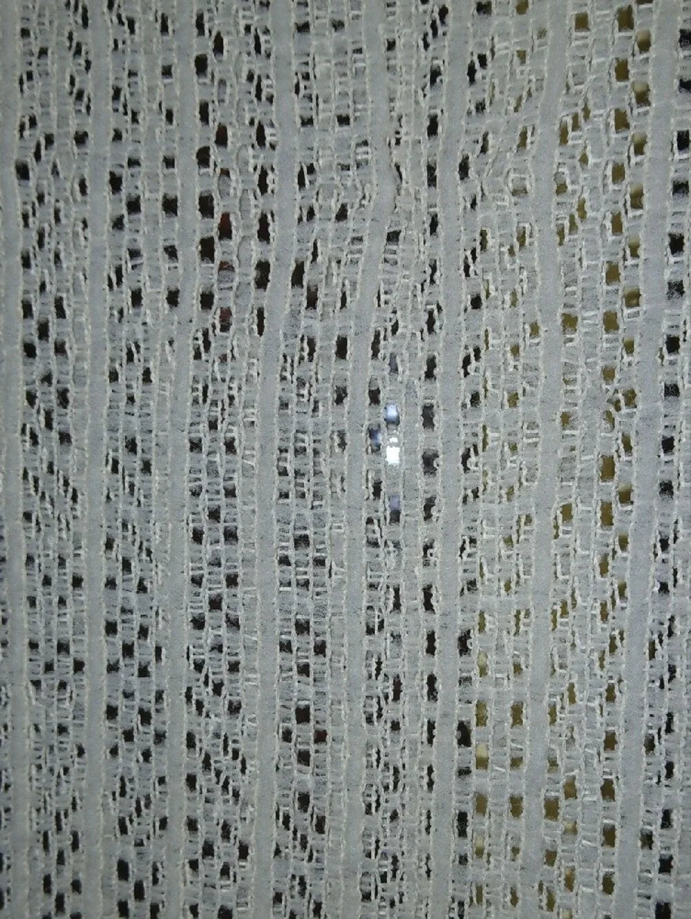 Sheer White Crochet Panel Scarf/Shawl